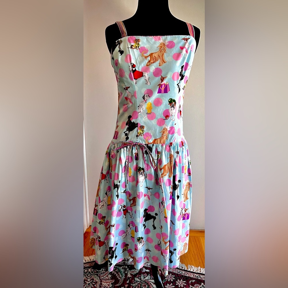 Cute Dress-Small-Designed w/dogs for animal lovers-Cleaned & Pressed-Vintage